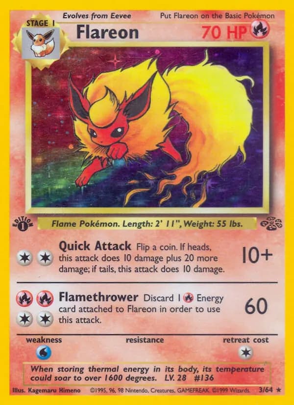 Flareon 3/64 Holo, Jungle Unlimited