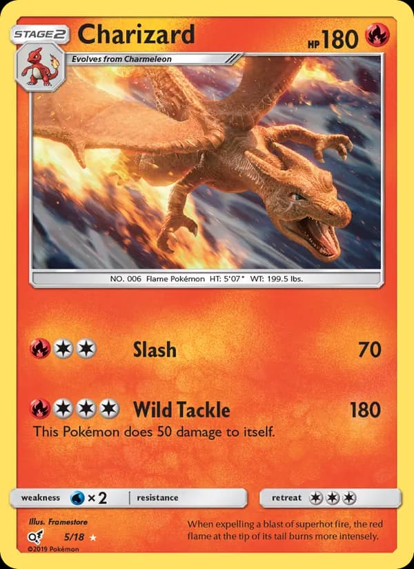 Charizard “Detective Pikachu” 5/18 and Charizard-GX SM195