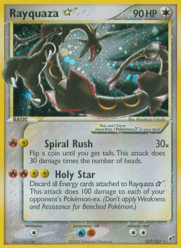 Rayquaza ☆ Gold Star 107/107