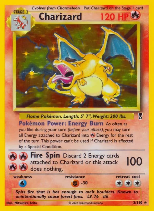 Legendary Collection: complete set and Charizard 3/110 Reverse Holo