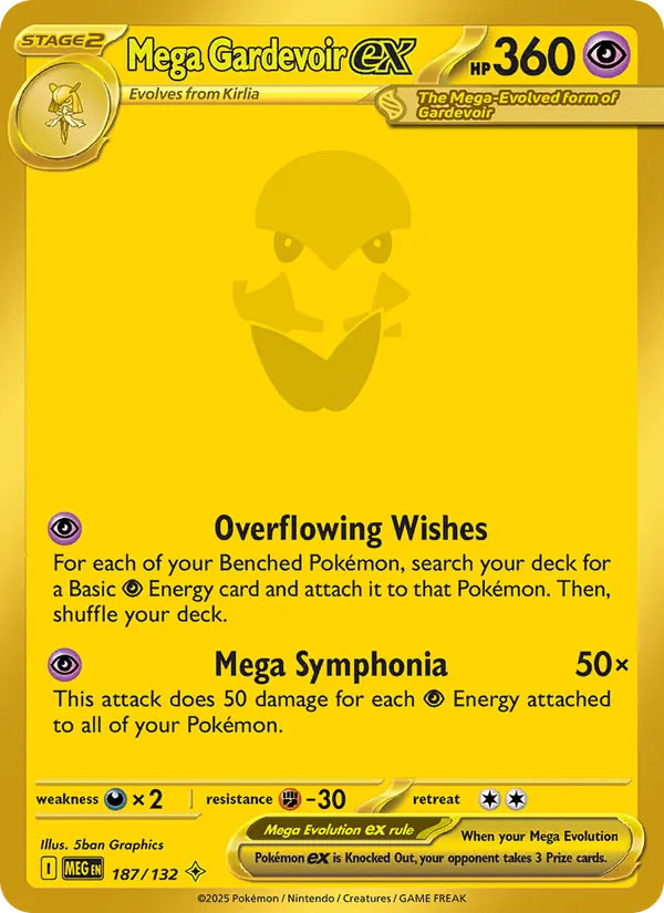 Mega Gardevoir ex 187/132 Mega Hyper Rare, Mega Evolution