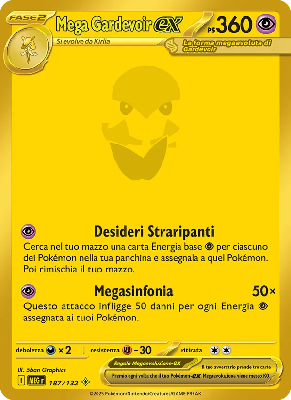 Mega Gardevoir ex 187/132 Rara Mega Hiper, Mega Evolution