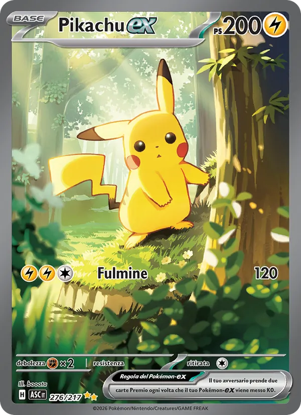 Pikachu ex Special Illustration Rare 276/217 and 277/217