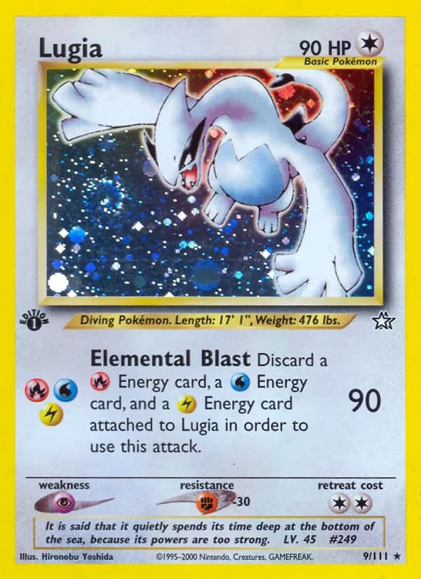 Lugia 9/111 Holo, 1.ª edición