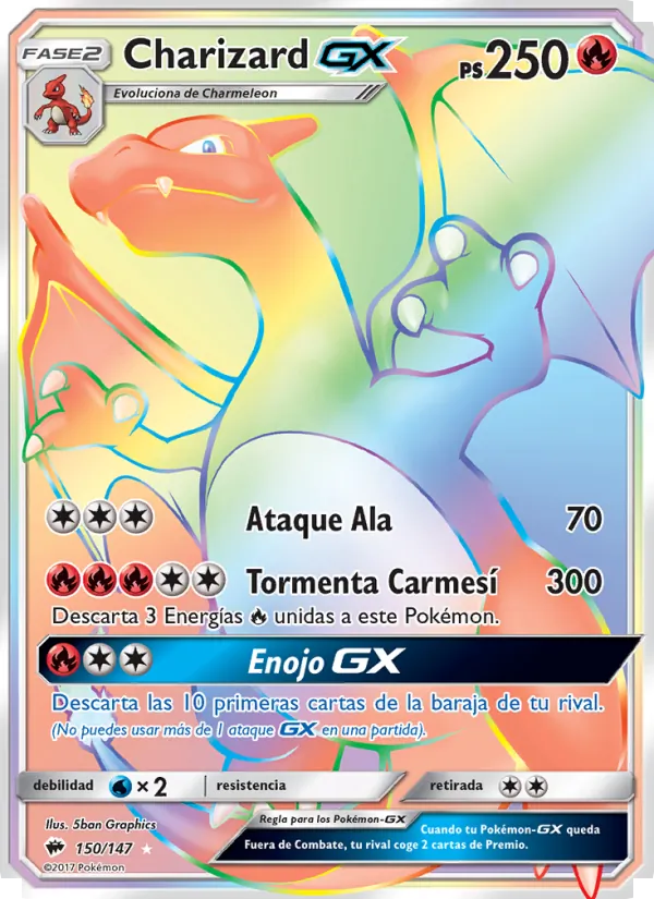 Charizard-GX 150/147 Rainbow, Burning Shadows