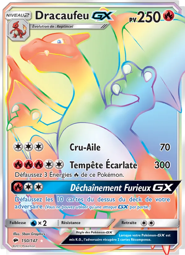 Charizard-GX 150/147 Rainbow, Burning Shadows