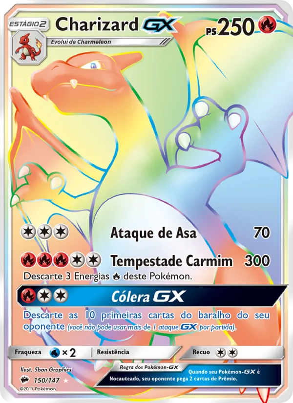 Charizard-GX 150/147 Rainbow, Burning Shadows