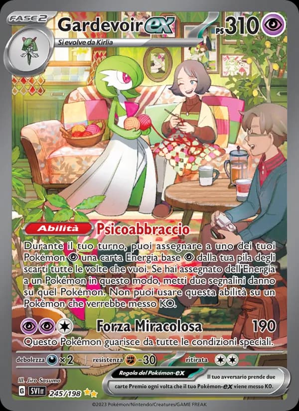 Gardevoir ex 245/198 Rara Illustrazione Speciale, Scarlatto e Violetto