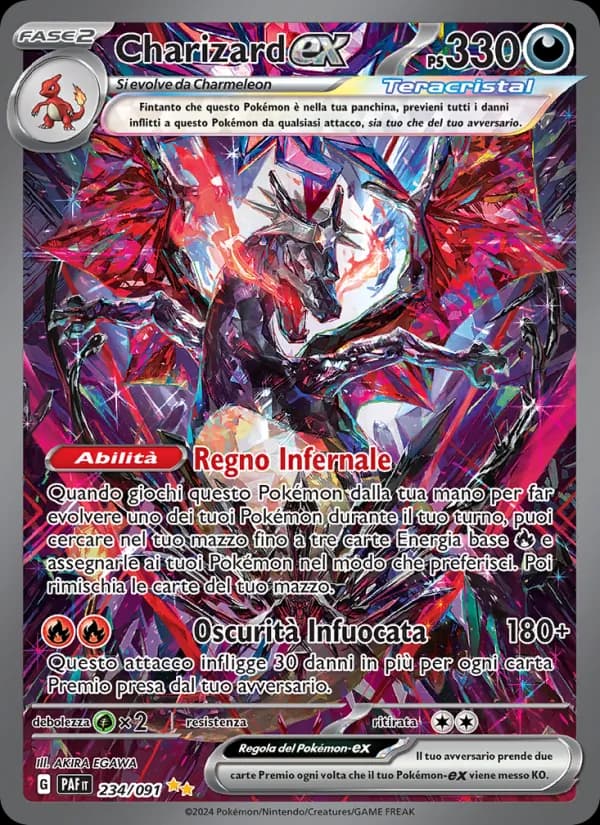 Shiny Charizard ex 234/091 Special Illustration Rare, Paldean Fates