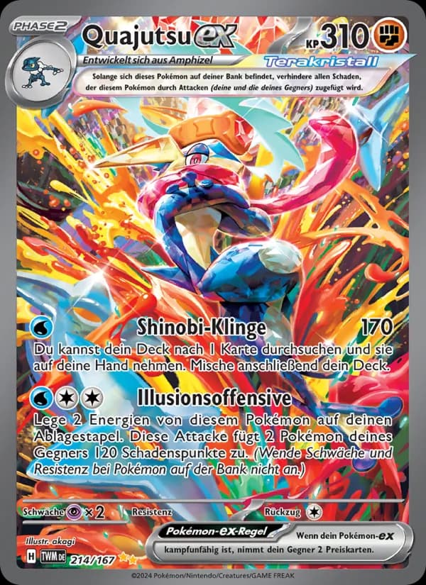 Greninja ex 214/167 Special Illustration Rare, Twilight Masquerade