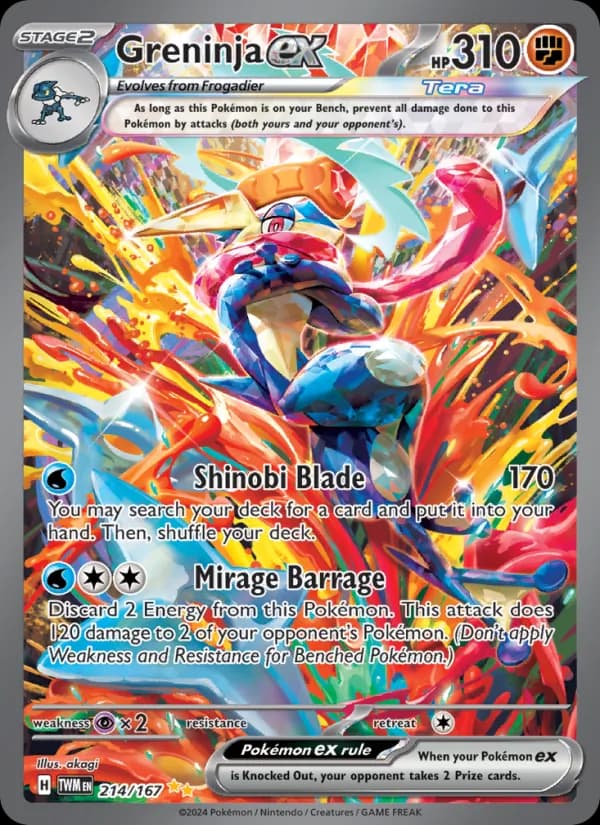 Greninja ex 214/167 Special Illustration Rare, Twilight Masquerade