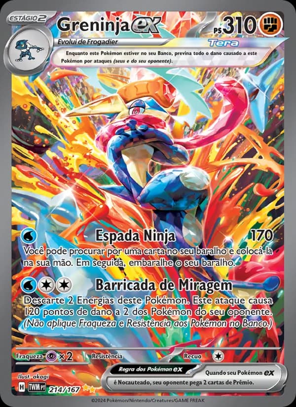 Greninja ex 214/167 Rara Ilustração Especial, Twilight Masquerade