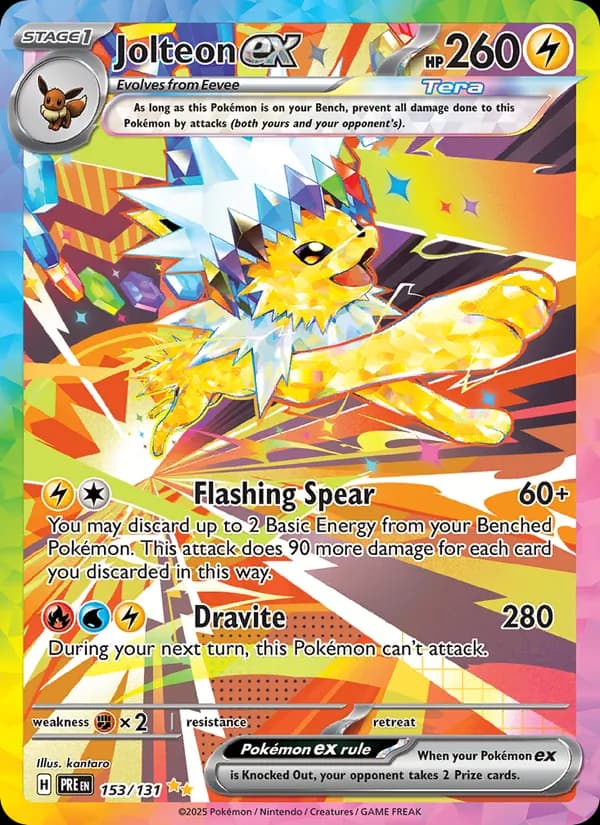 Jolteon ex 153/131 Special Illustration Rare, Prismatic Evolutions
