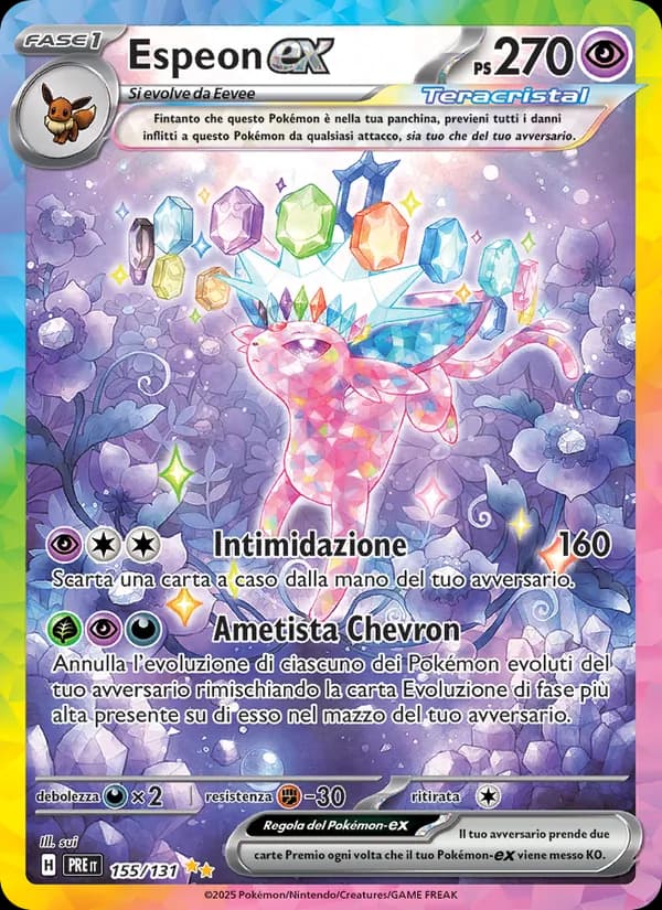 Espeon ex 155/131 Rara Ilustración Especial, Prismatic Evolutions