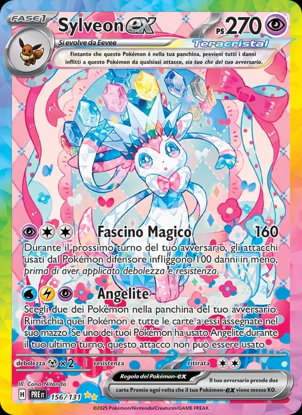 Sylveon ex 156/131 Rara Ilustración Especial, Prismatic Evolutions