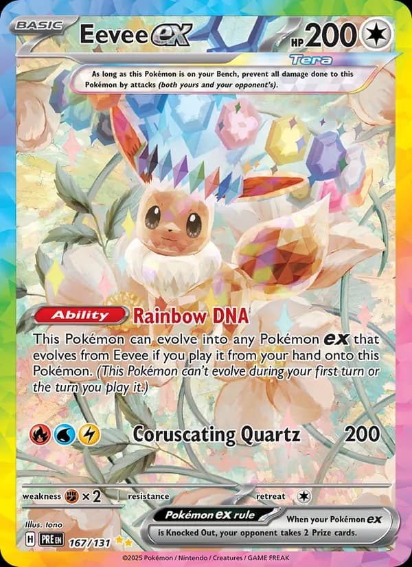 Eevee ex 167/131 Rara Ilustración Especial, Prismatic Evolutions