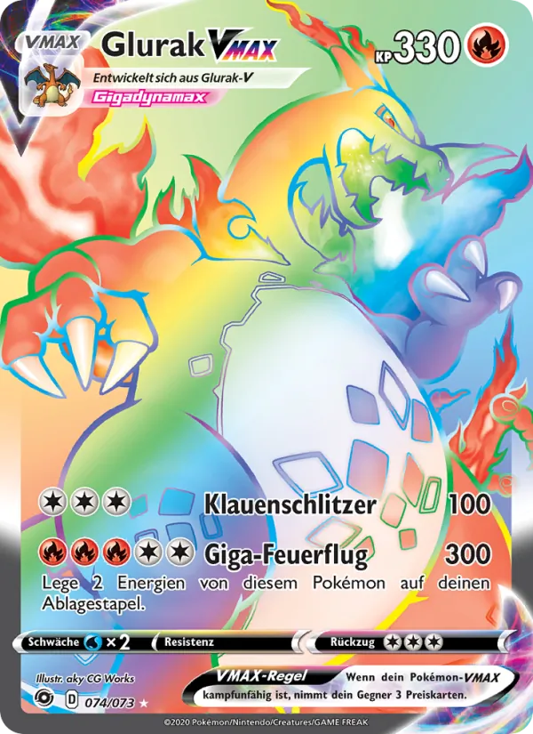 Charizard VMAX 074/073 Rainbow, Champion's Path