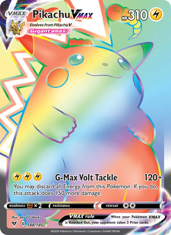 Pikachu VMAX 188/185 Rainbow, Vivid Voltage