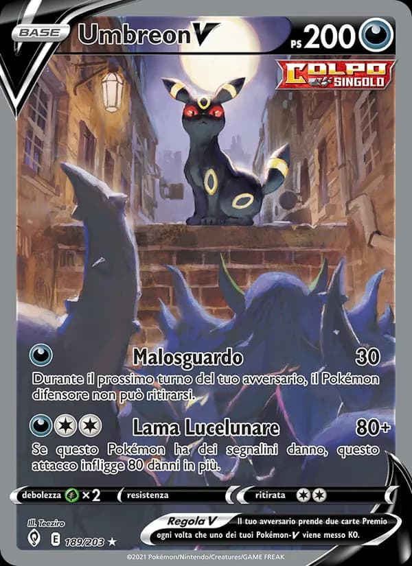 Umbreon V 189/203 Alternate Art, Evolving Skies