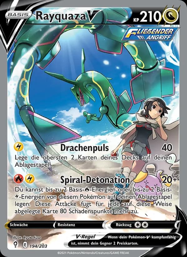 Rayquaza V 194/203 Alternate Art, Evolving Skies