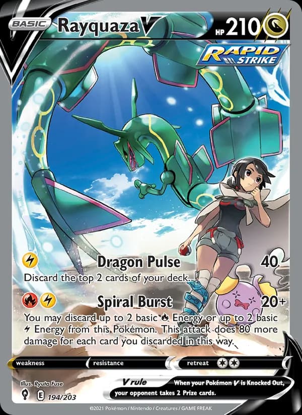 Rayquaza V 194/203 Alternate Art, Evolving Skies