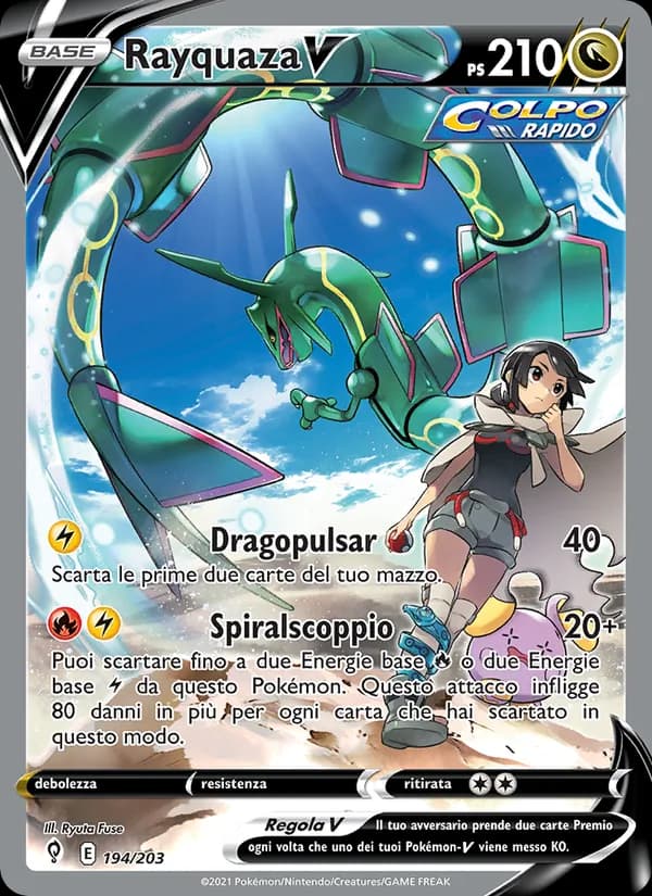 Rayquaza V 194/203 Alternate Art, Evoluzioni Eteree