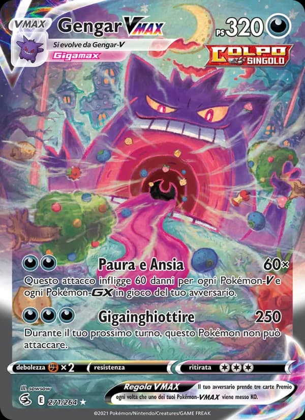 Gengar VMAX 271/264 Alternate Art, Colpo Fusione