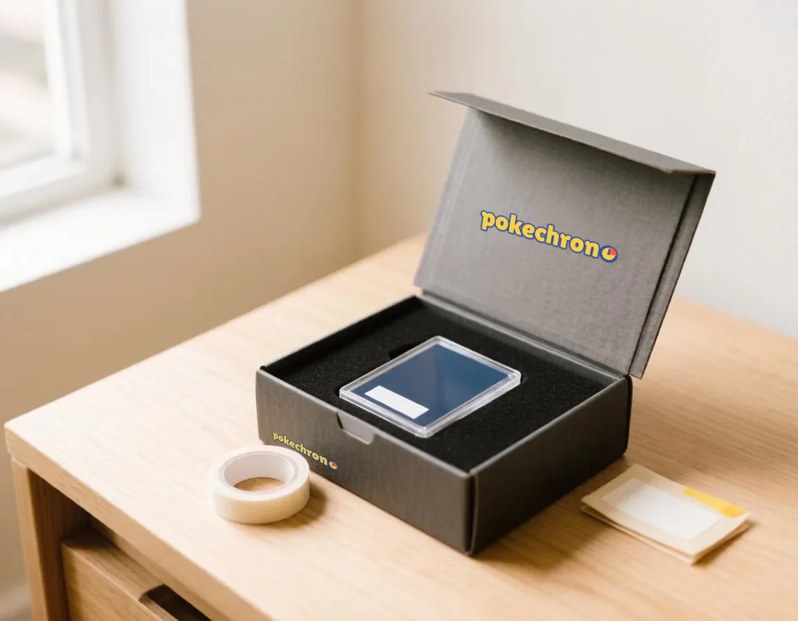 A sealed holder nested in the foam of an archival box