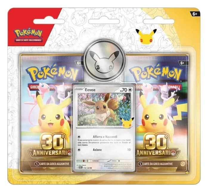 Confezione da due buste Eevee 30° Anniversario