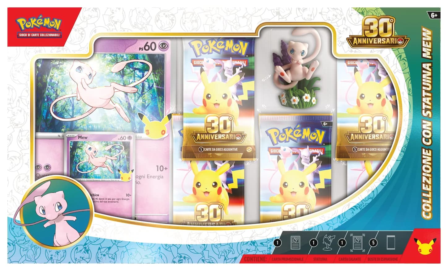 Coppia Collezioni con statuina Mew e Mewtwo 30° Anniversario
